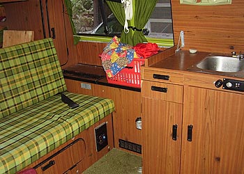 1976 VW Westfalia Bus Interior